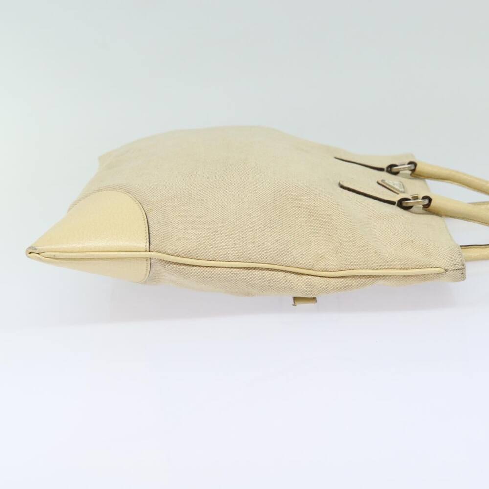 PRADA Hand Bag Canvas Beige - Picture 5 of 9